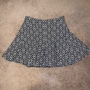 Aztec Pleated Mini Skirt